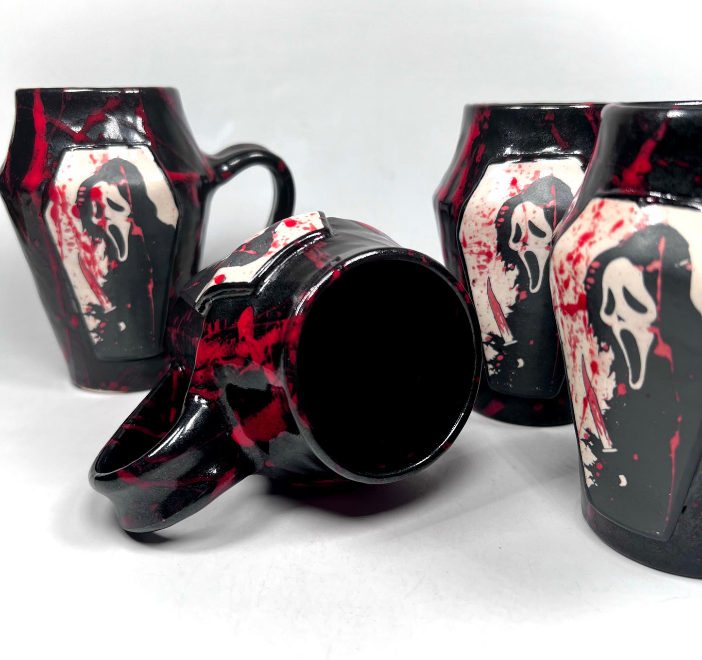 Ghostface Mug w/ Splatter glaze