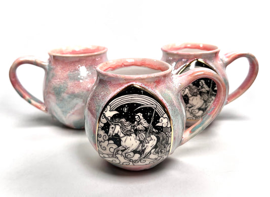 Pastel Death on a unicorn