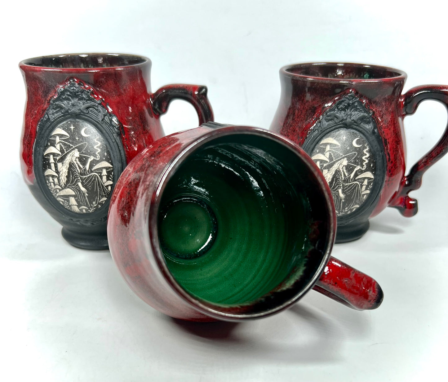 The Mushroom Witch Mug (red)
