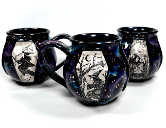 Witch Triptych Mug (Starry Night)