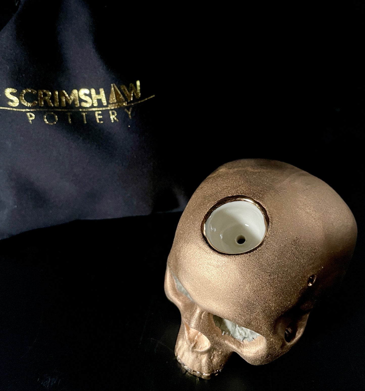 Gold Skull Pipe