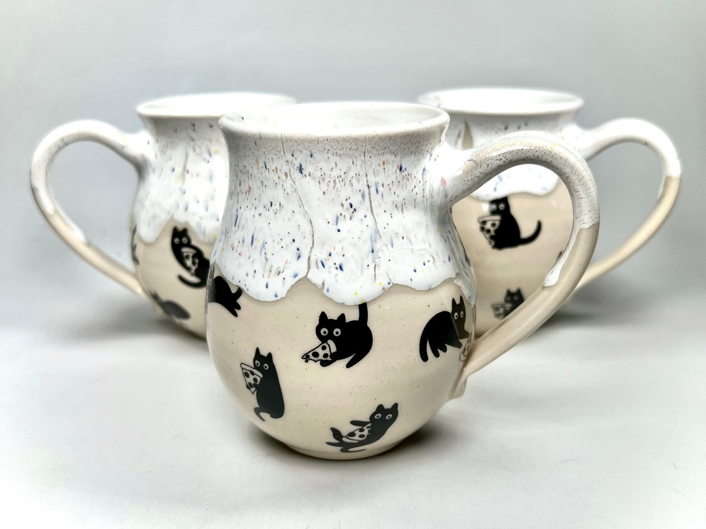 (PRE ORDER) Black Cat Pizza Party Mug