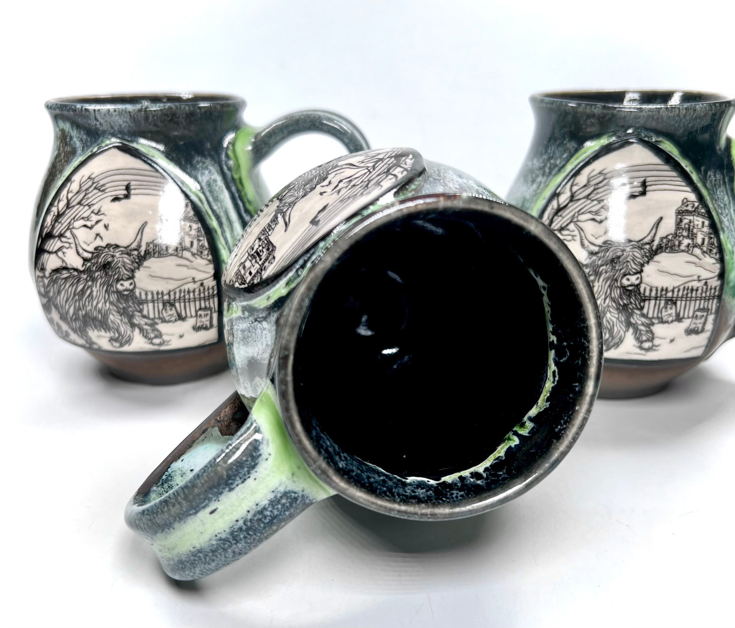 The Haunted Highlands Mug (gold and green)