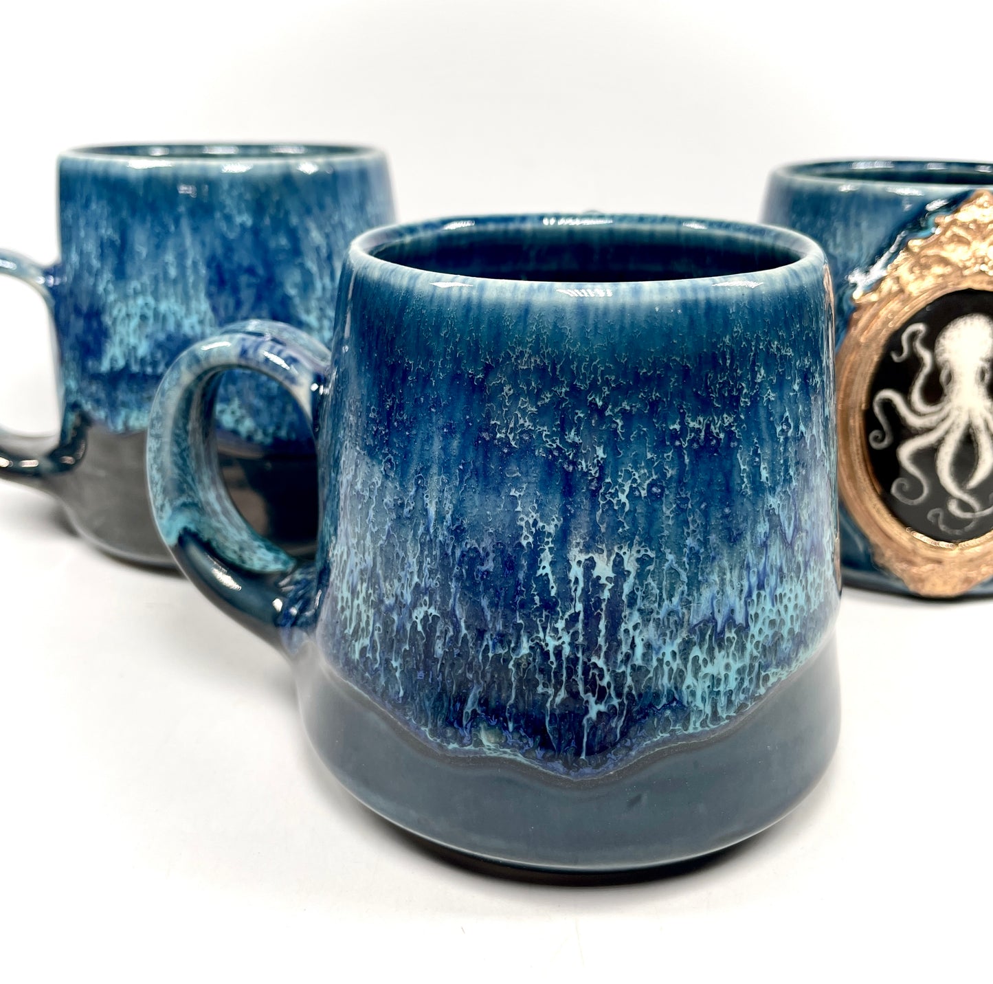 Blue & Gold Octopoda Mug