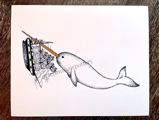 The Gnarwhal Print