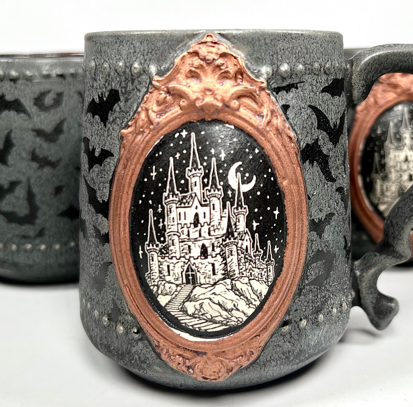 Copper Castle and Bats Cameo Mug