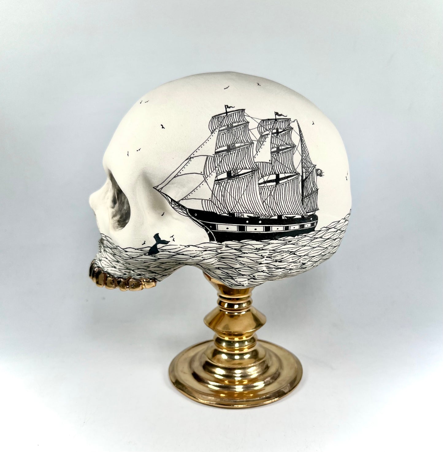 Scrimshaw Skull-pture