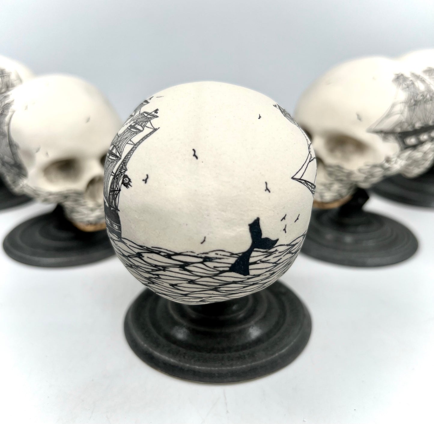 Scrimshaw Skullpture