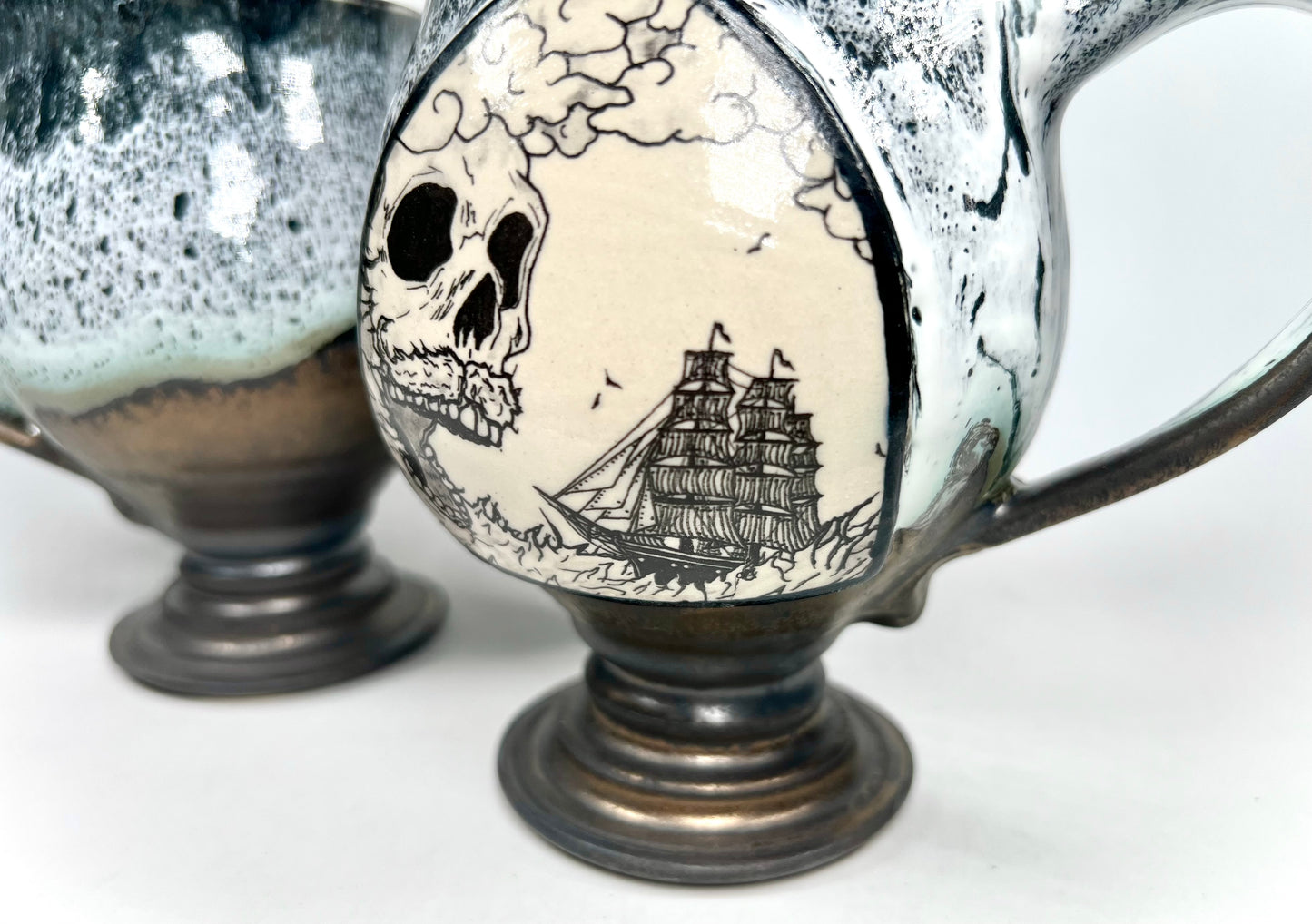 White/Gold Poseidon's Wrath Mug