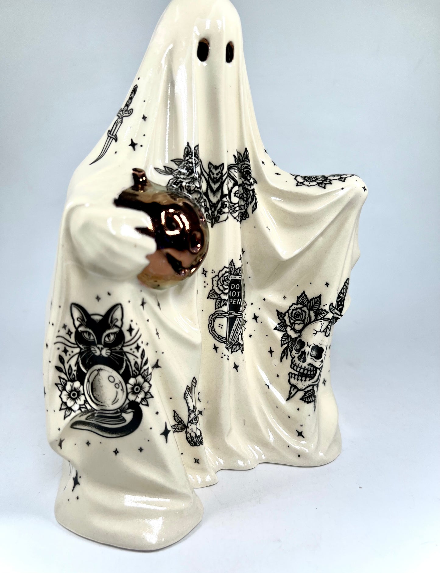 (PREORDER) Tattooed Ghost with Copper Pumpkin