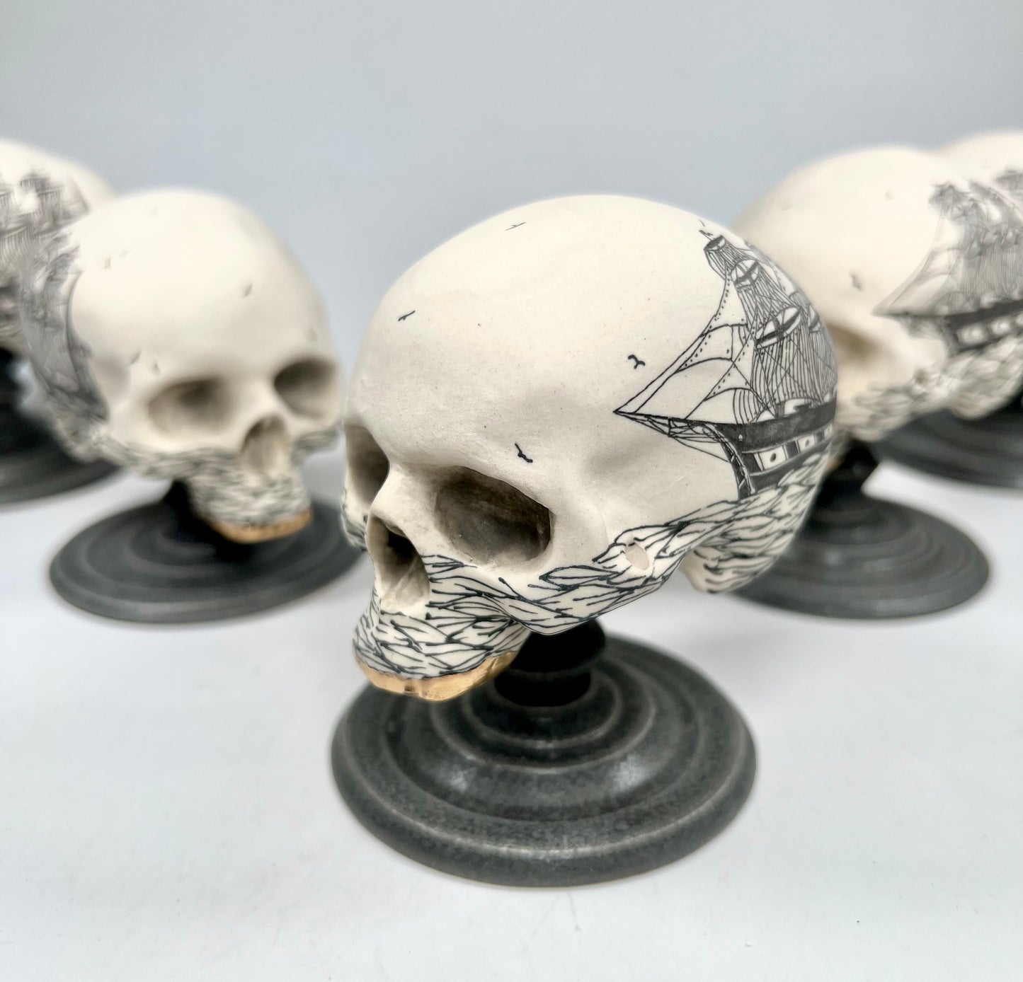 Scrimshaw Skullpture