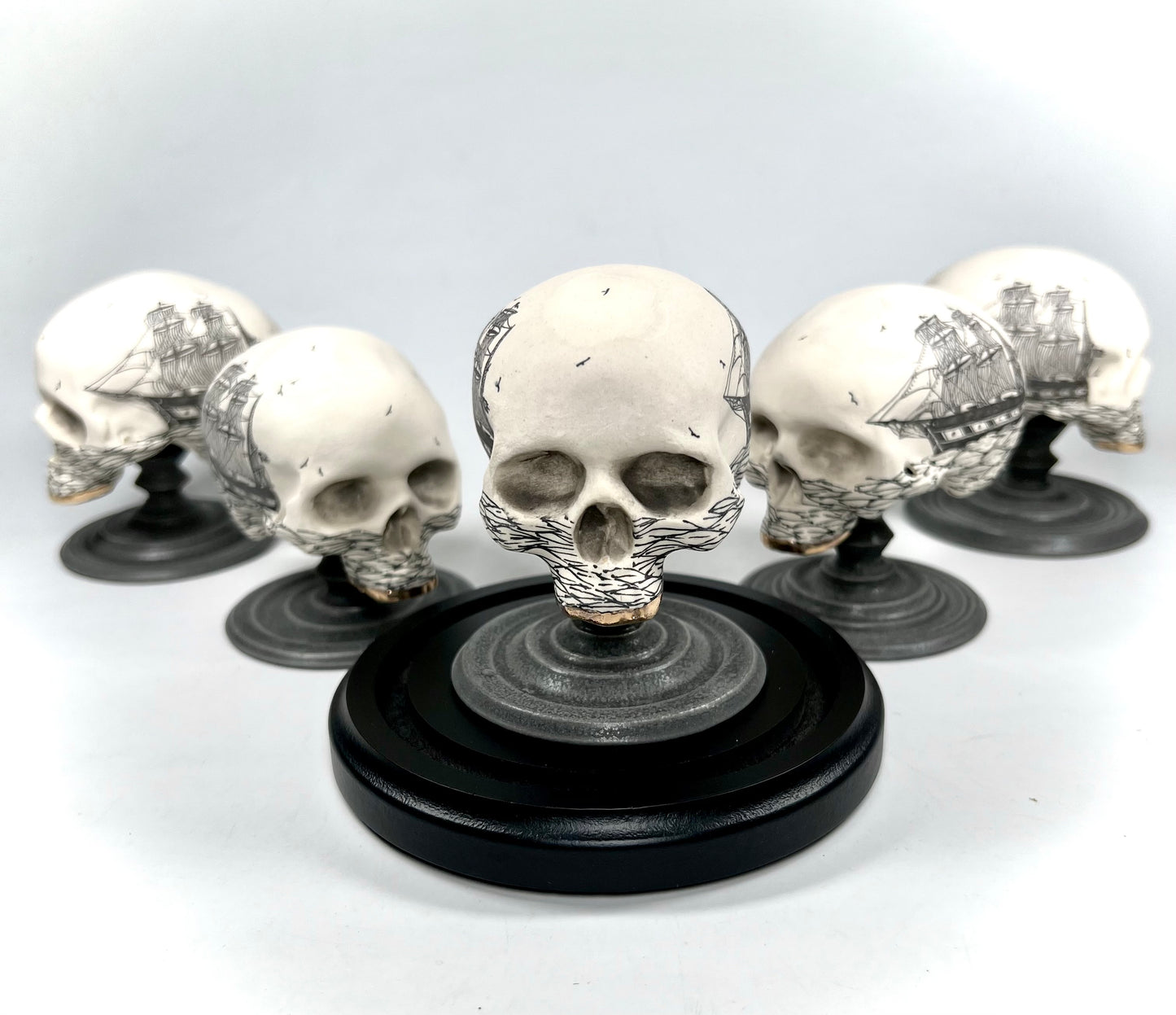 Scrimshaw Skullpture