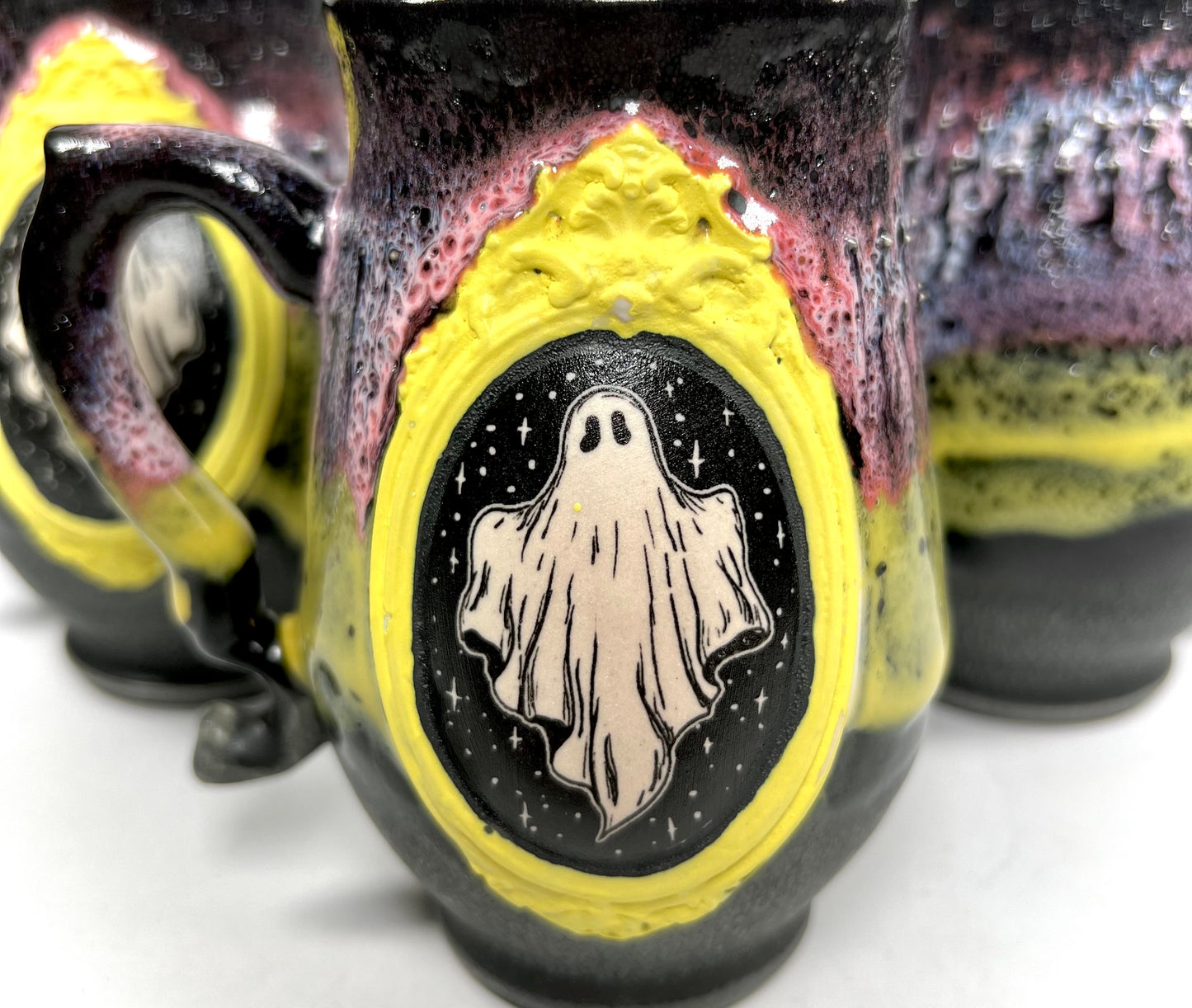 Pink Lemonade Ghost Cameo Mug