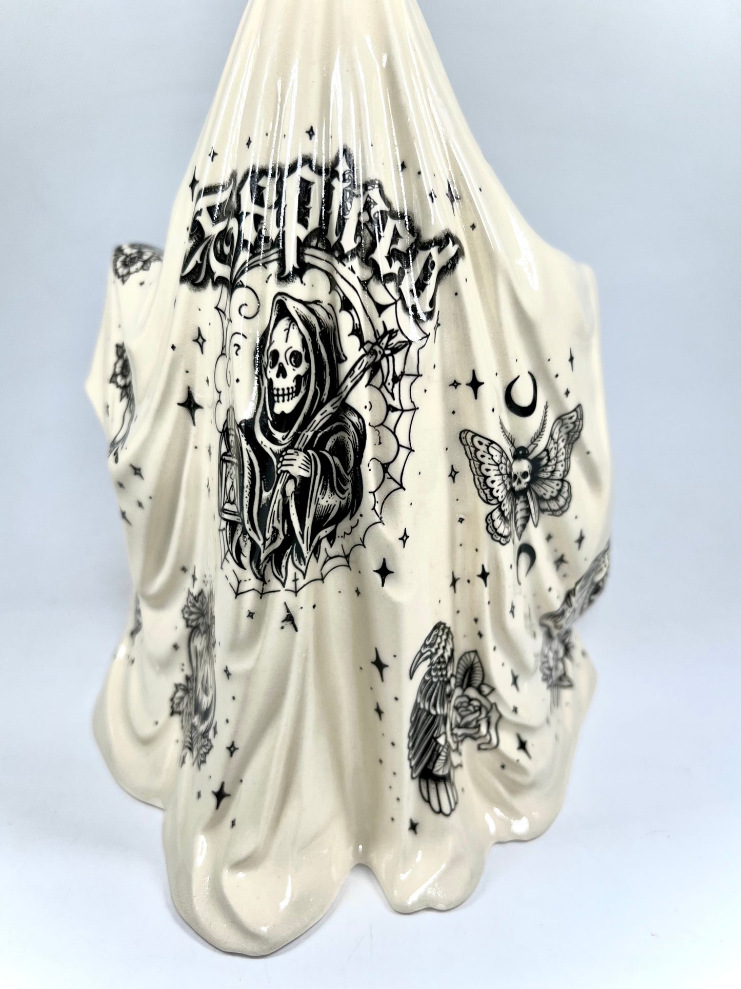 (PREORDER) Tattooed Ghost with Copper Pumpkin