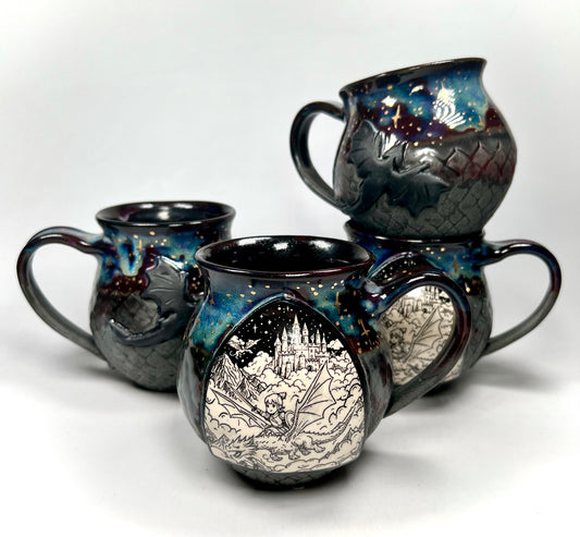 Starry Night Little Dragon Warrior Mug