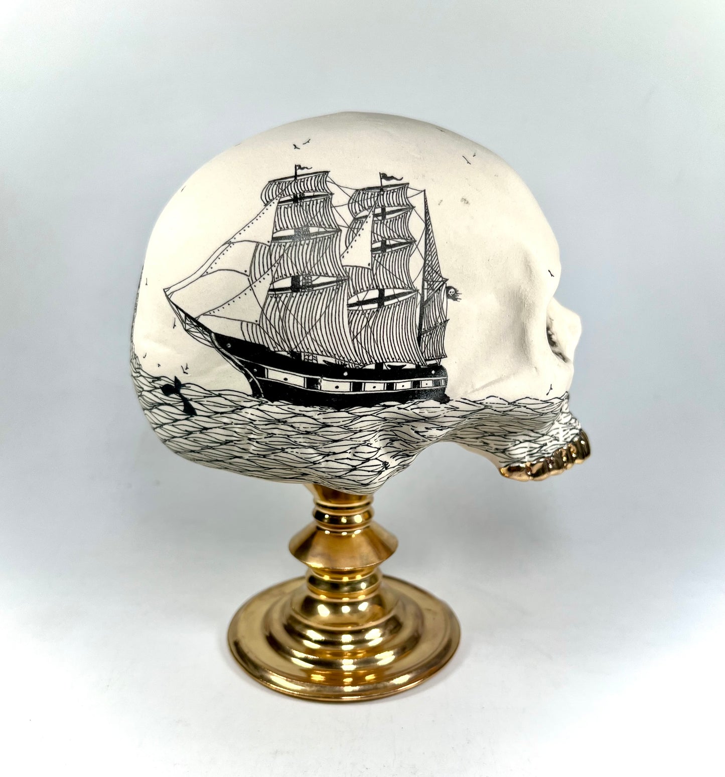 Scrimshaw Skull-pture