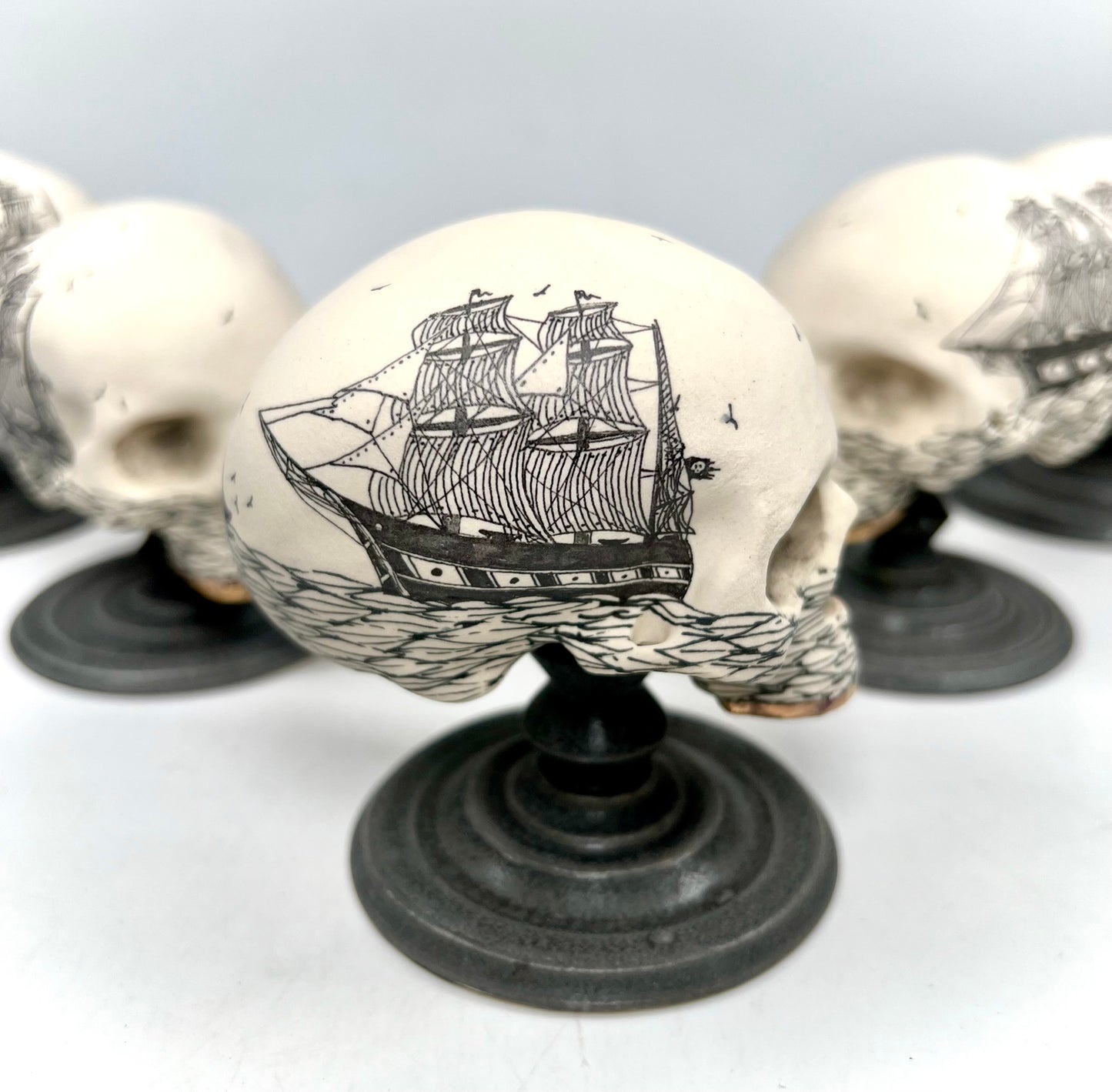 Scrimshaw Skullpture
