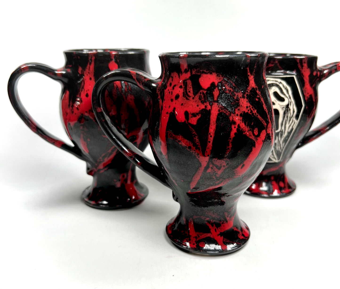 Ghostface Mug w/ Splatter glaze