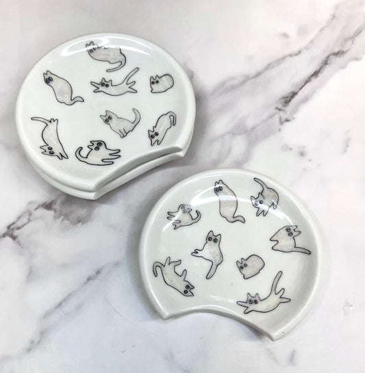 Iridescent Cat Spoon Rest