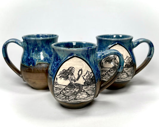 Blue & Bronze Skeleton Siren