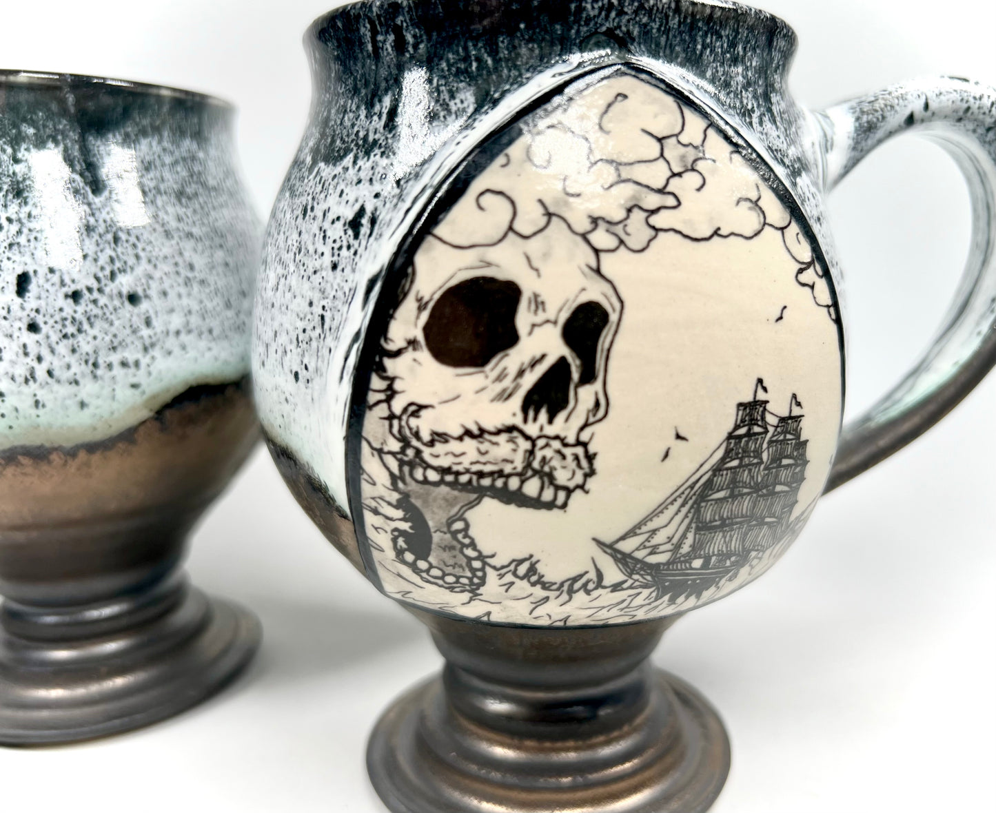 White/Gold Poseidon's Wrath Mug