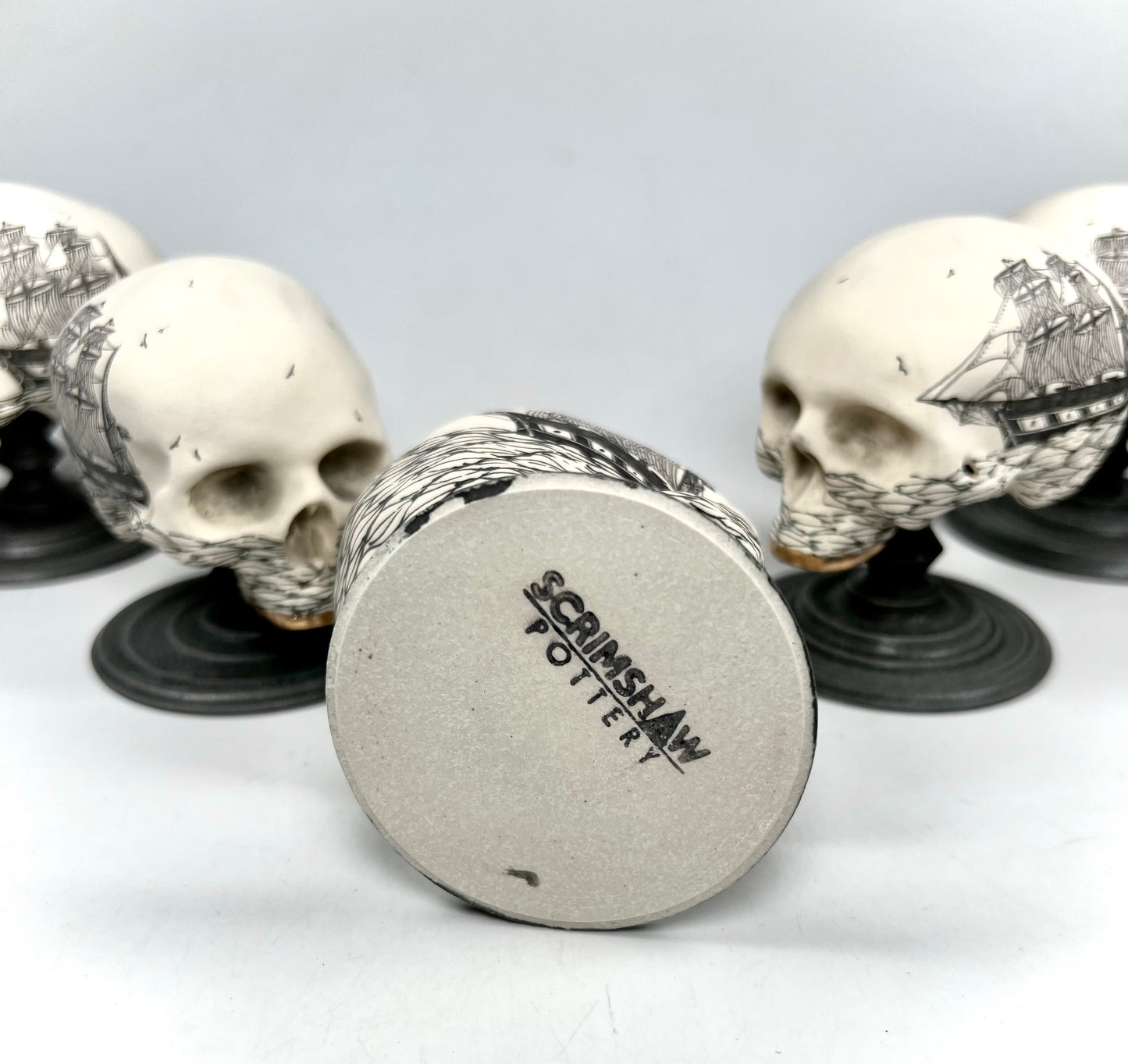 Scrimshaw Skullpture