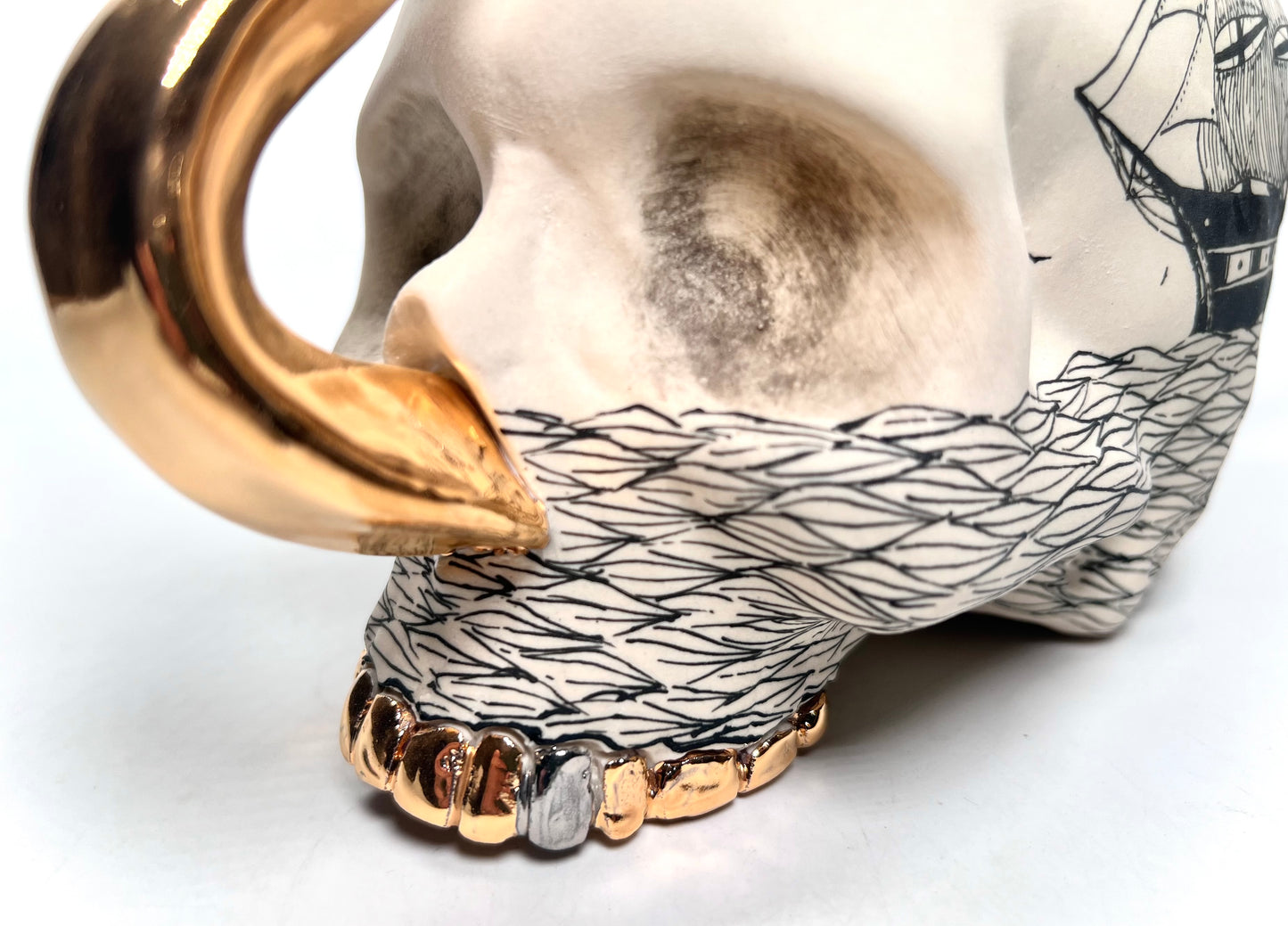 Ghost Ship Skull Teapot