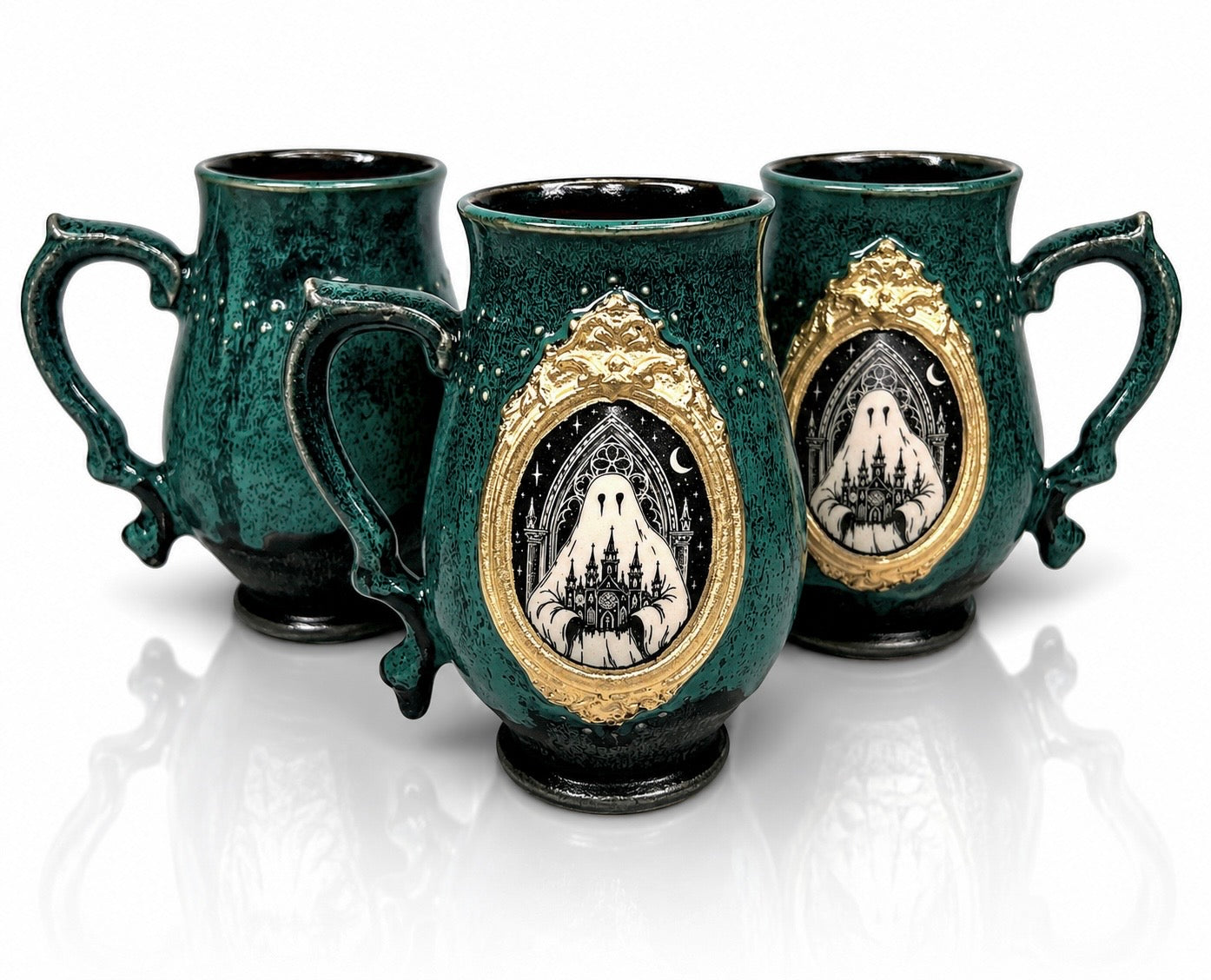 Haunted Keeper of the Cathedral (Jade and Gold)