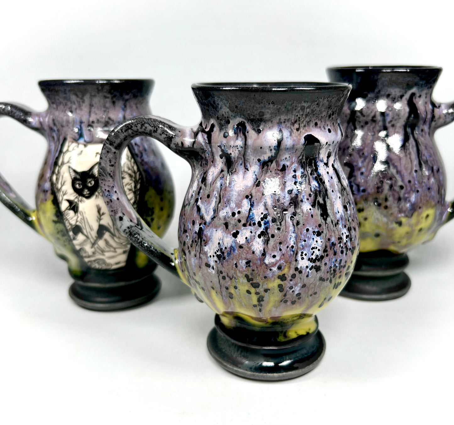 Lavender and Yellow Cat Phantom Mug