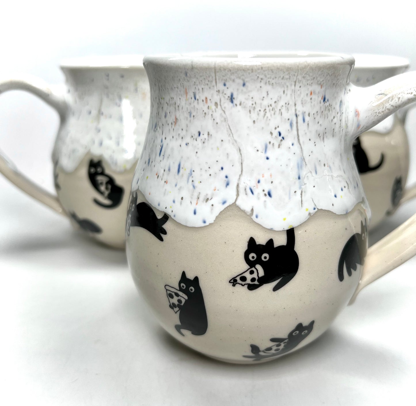 (PRE ORDER) Black Cat Pizza Party Mug