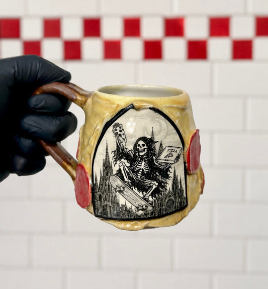 Death Delivers: Pizza Mug