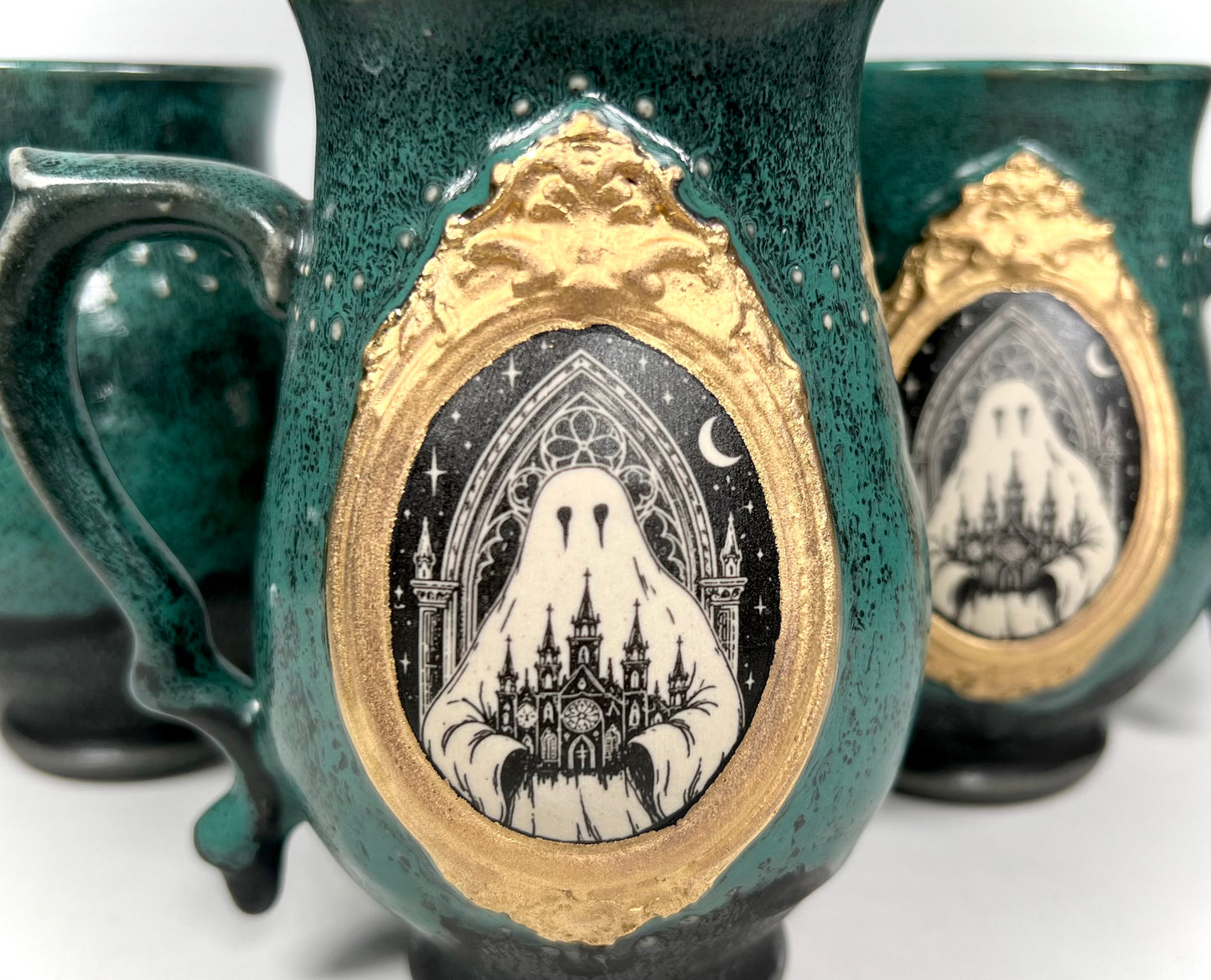 Haunted Keeper of the Cathedral (Jade and Gold)