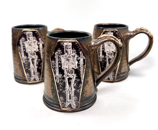 Gold Skeleton King Stein