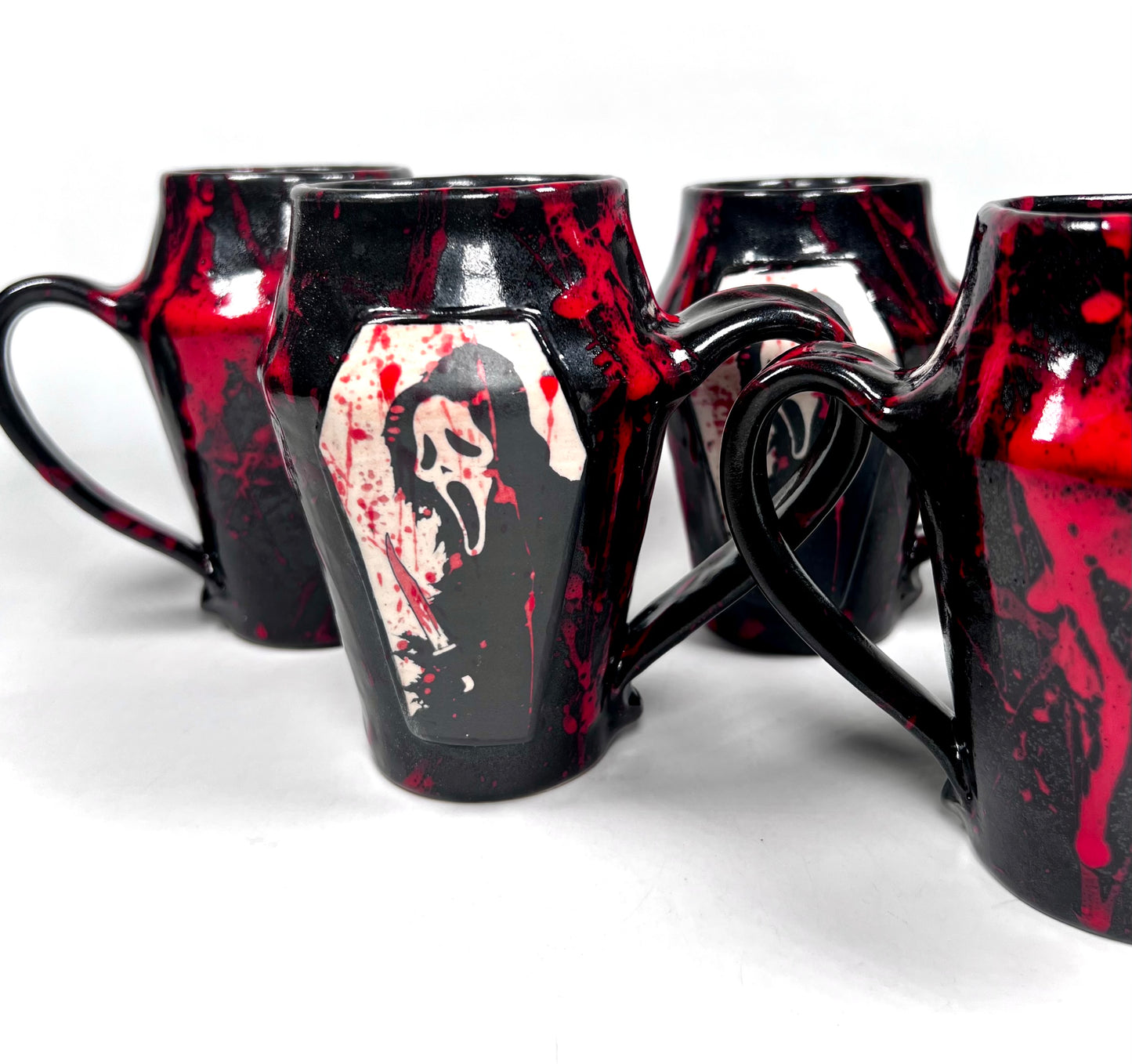 Ghostface Mug w/ Splatter glaze