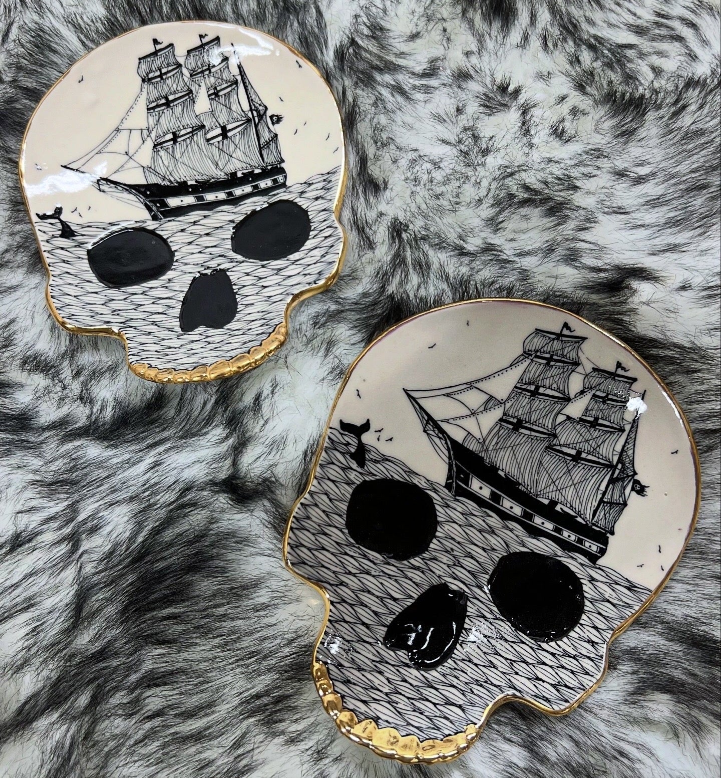 6.5 inch Skull & Ship Plate