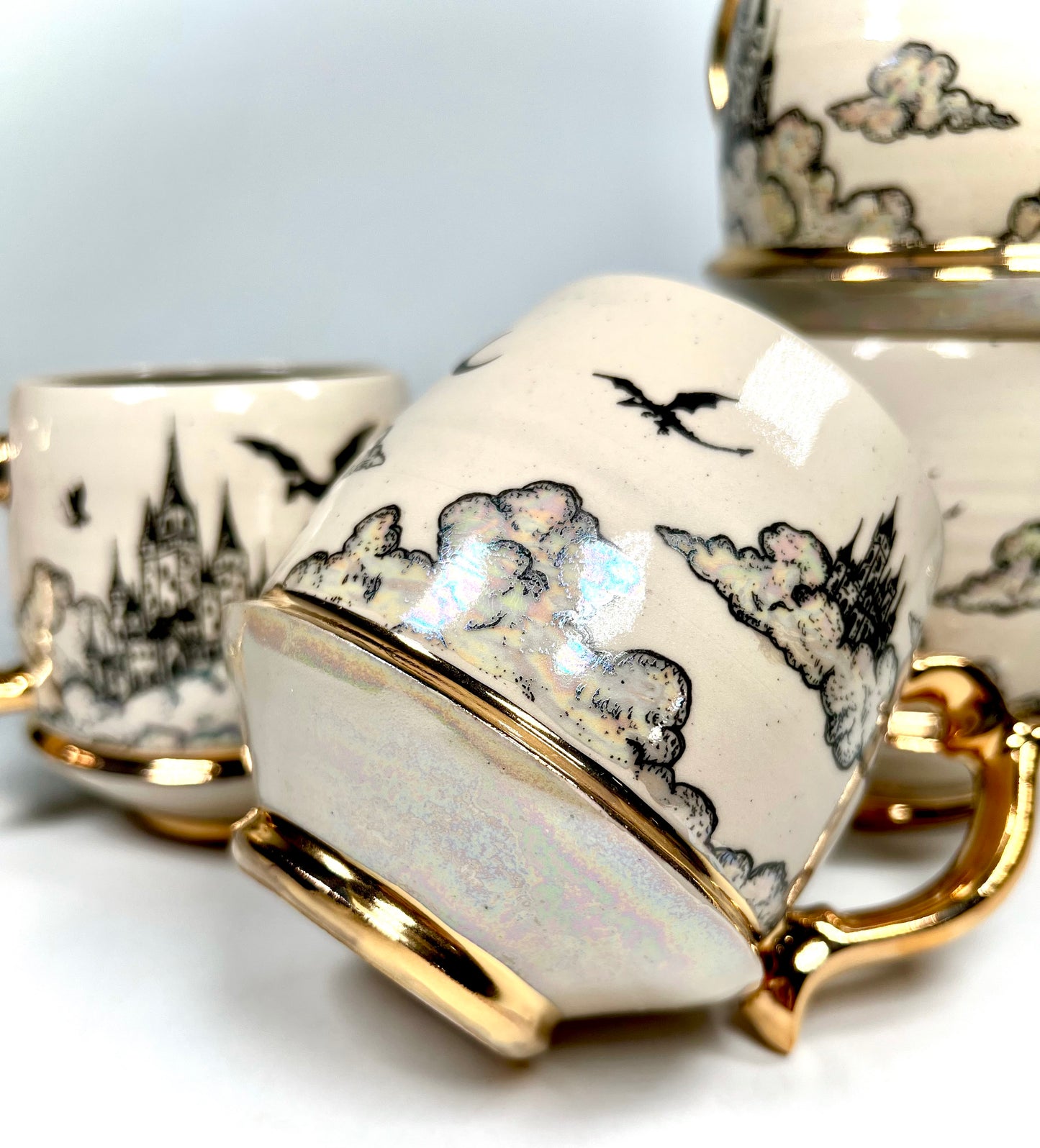 Cloud Candy Castle Mug (white iridescent underside)