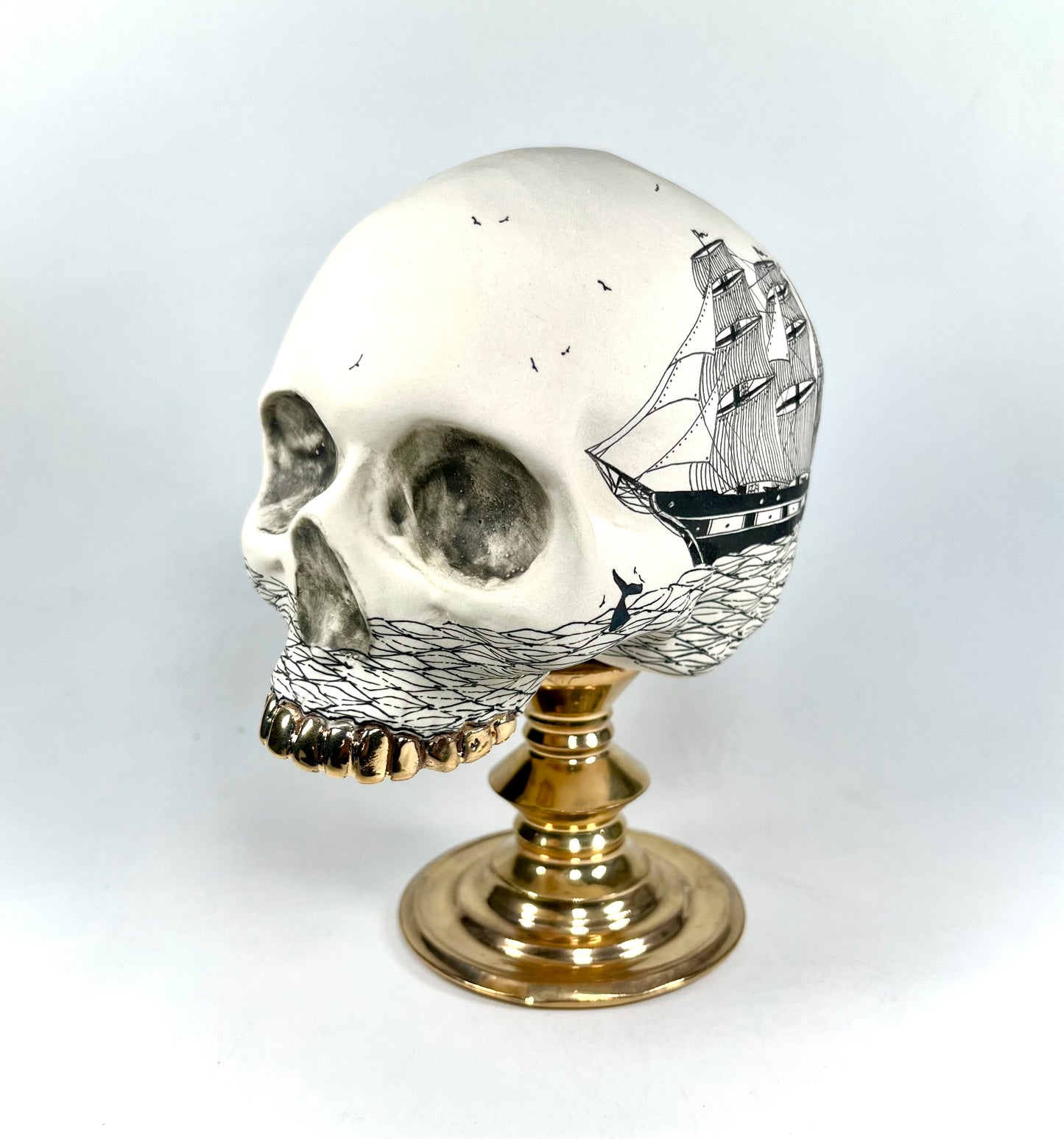 Scrimshaw Skull-pture