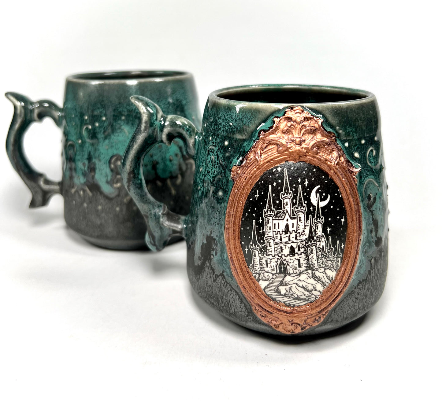 Green Castle and Copper Cameo Mug