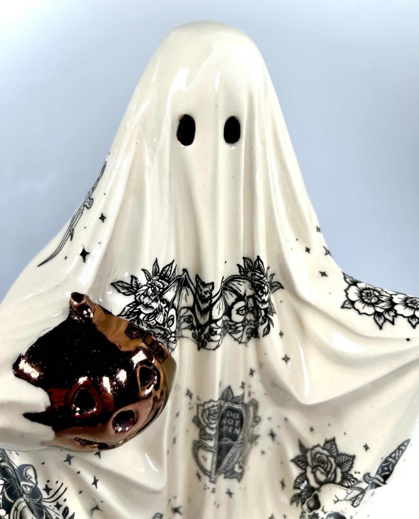 (PREORDER) Tattooed Ghost with Copper Pumpkin