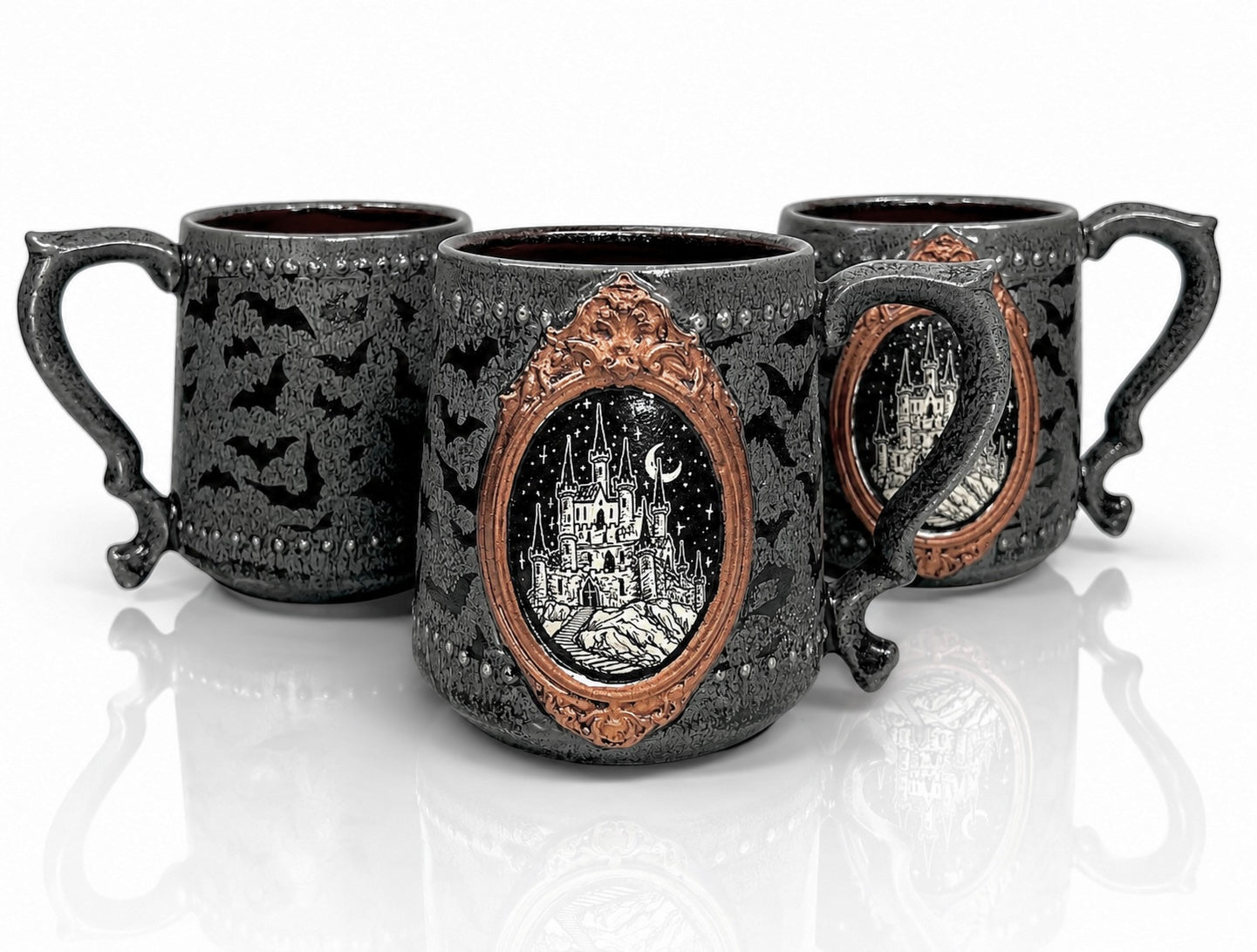 Copper Castle and Bats Cameo Mug
