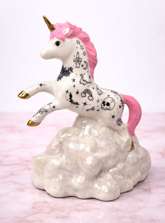 PREORDER: Tattooed Unicorn Sculpture