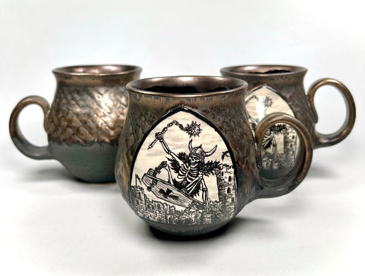 Bronze & Black Castle Crasher Mug