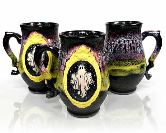 Pink Lemonade Ghost Cameo Mug