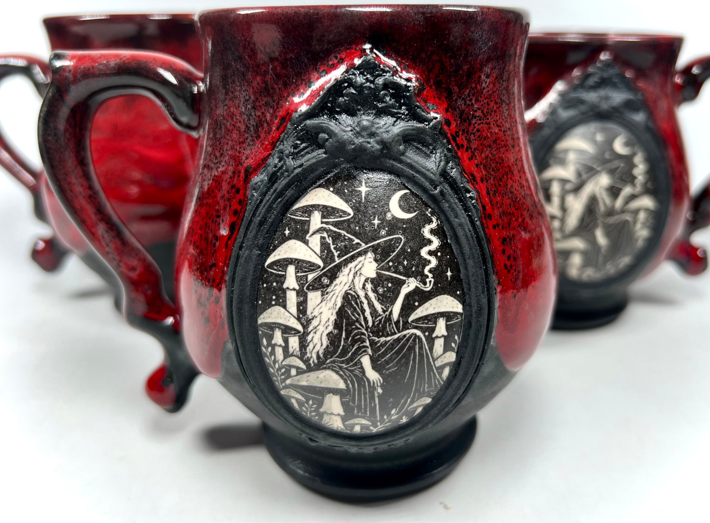 The Mushroom Witch Mug (red)