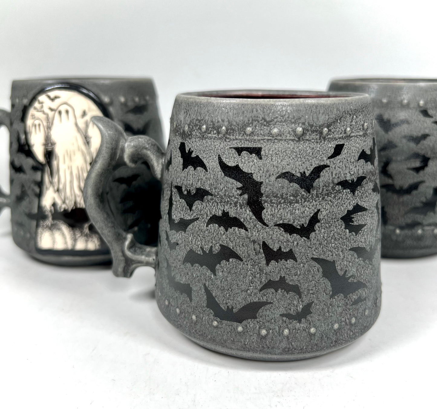 Black Knock Knock Ghost Mug