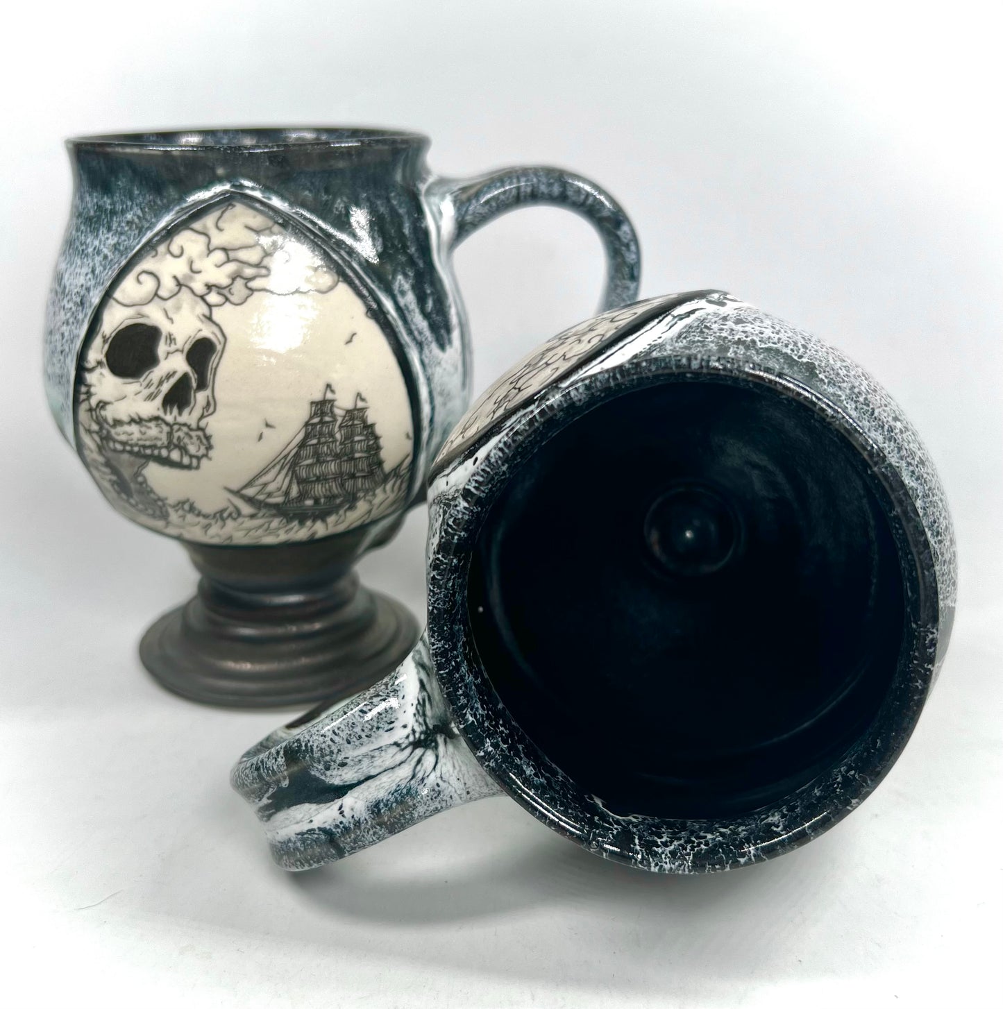 White/Gold Poseidon's Wrath Mug