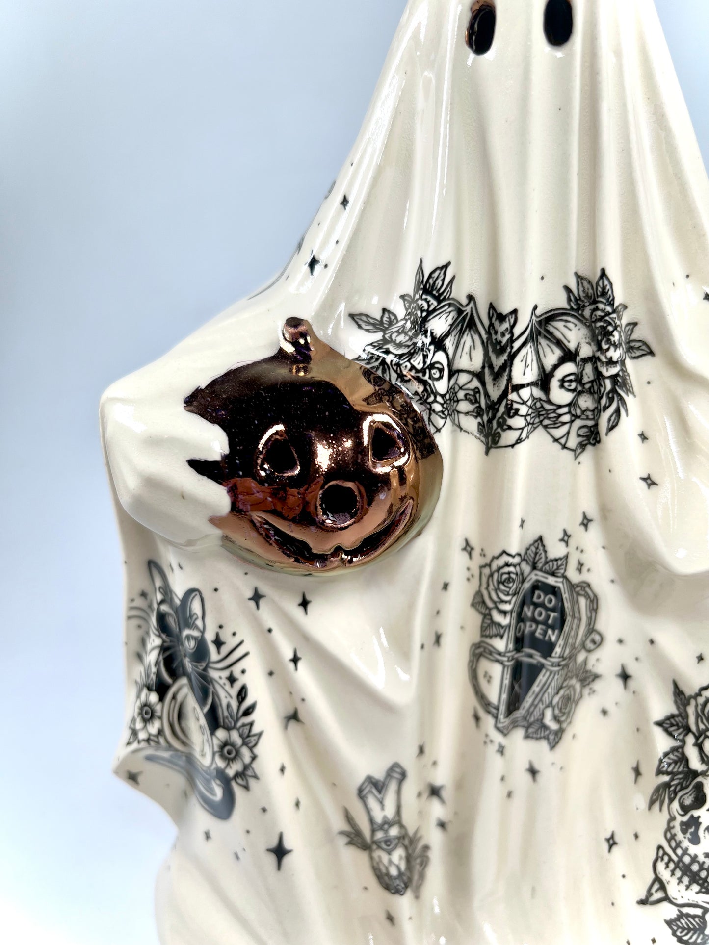 (PREORDER) Tattooed Ghost with Copper Pumpkin