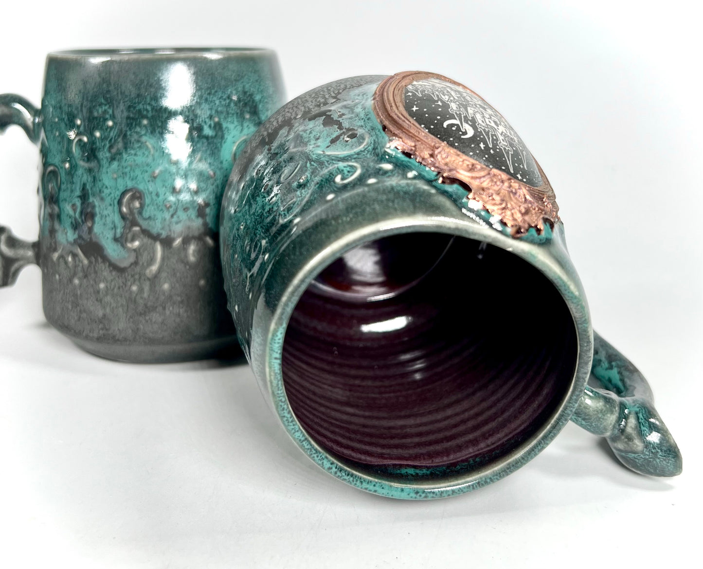 Green Castle and Copper Cameo Mug