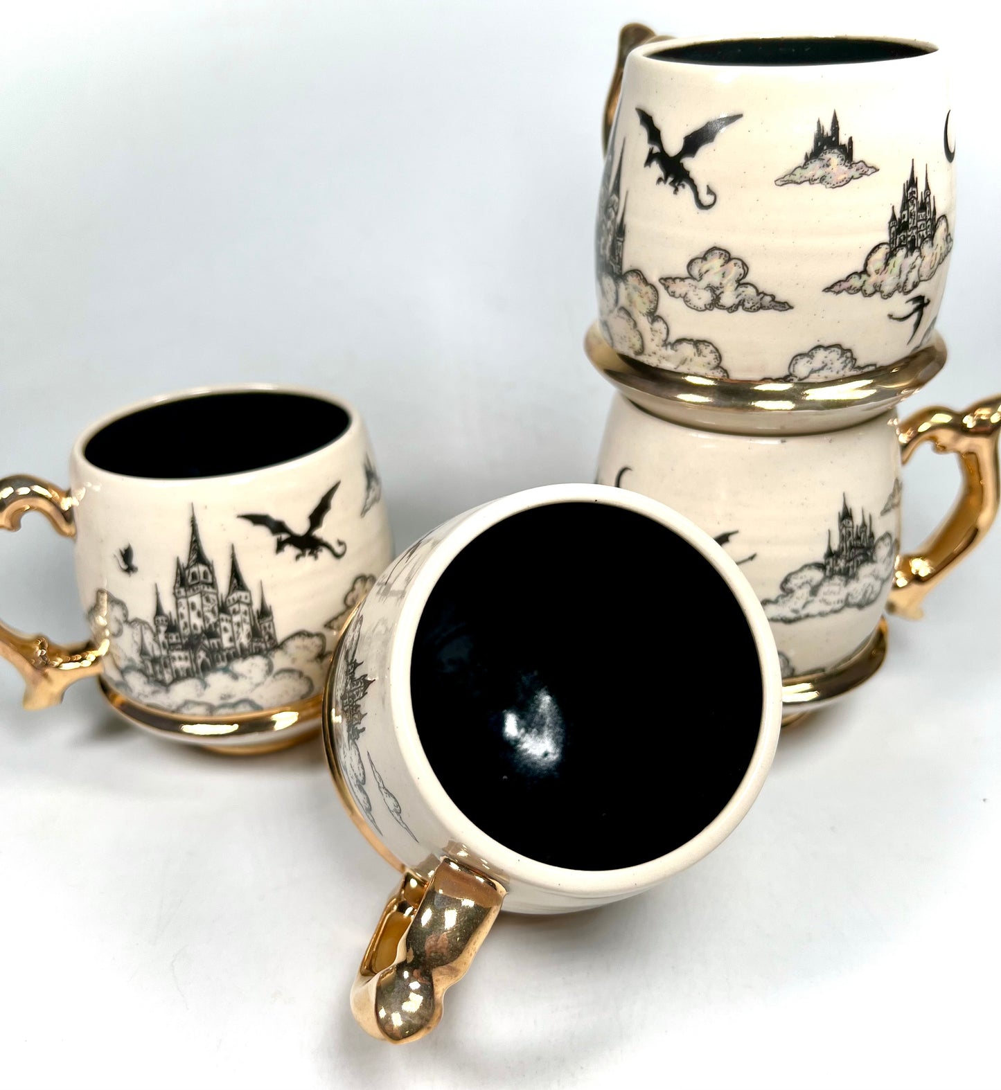 Cloud Candy Castle Mug (white iridescent underside)