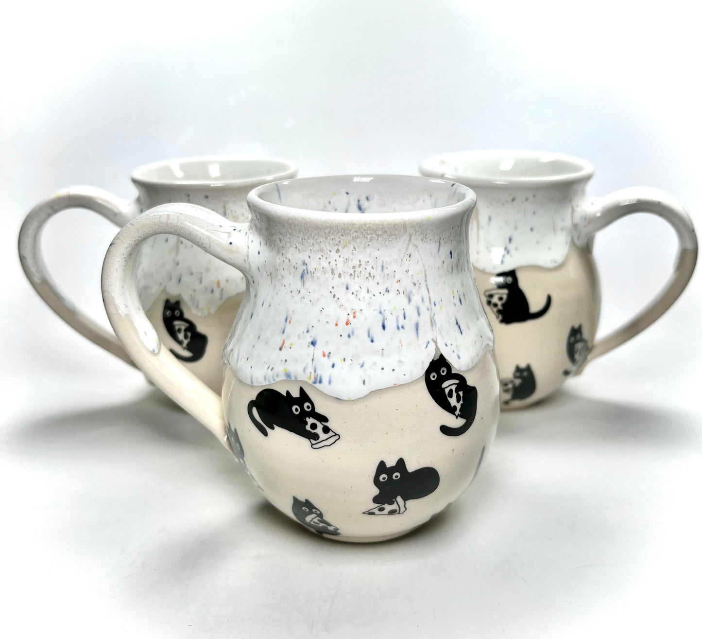 (PRE ORDER) Black Cat Pizza Party Mug